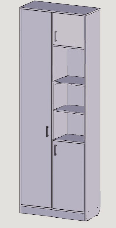 Шафа 3-х дверна з 2-ма відкритими полицями МЕБЛІ-ТЕХНОСТИЛЬ